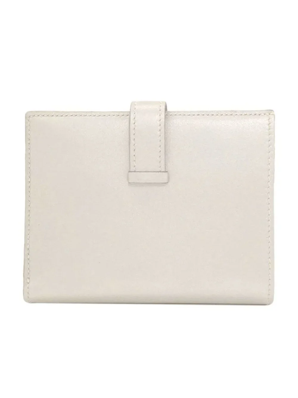 Hermes Bearn Compact Gold Bifold Wallet with Coin Pocket Box Calf